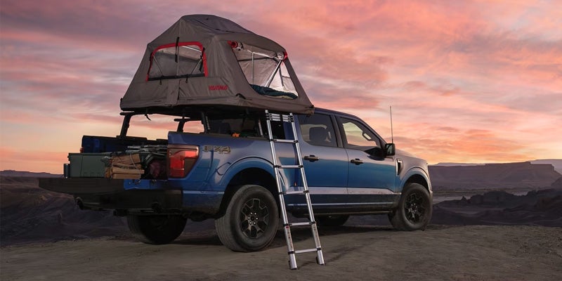 Ford F-150 with a tent on top